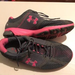 Grey/pink Under Armour sneakers